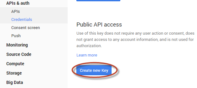 Tạo API Key cho ứng dụng